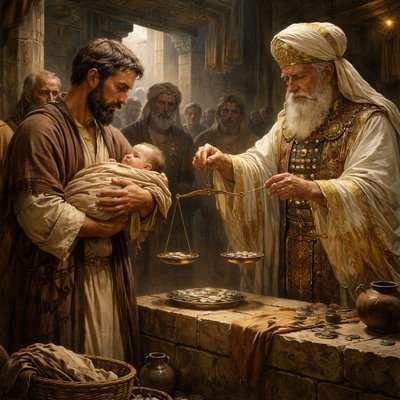 “And those that are to be redeemed from a month old shalt thou redeem, according to thine estimation, for the money of five shekels, after the shekel of the sanctuary, which is twenty gerahs.” (Numbers 18:16, KJV)
