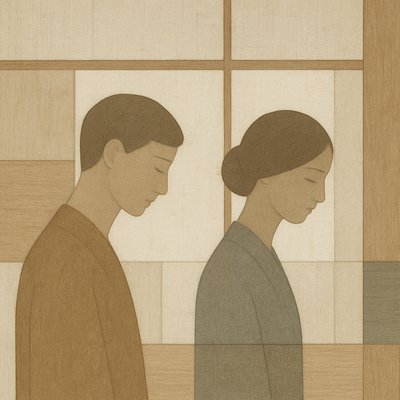 portrait of two people together
