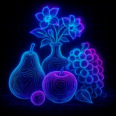 Topographic Neon Mapping 3
