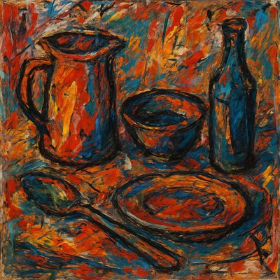 still life with everyday objects