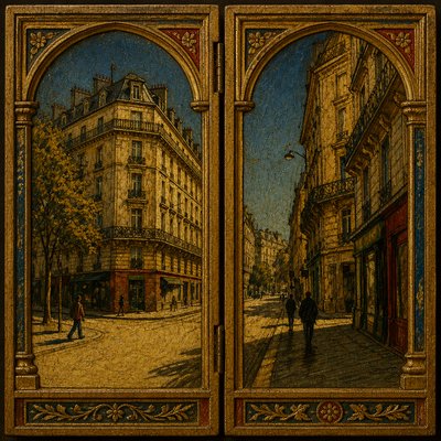 Panel Painting Style Style Transfer Example