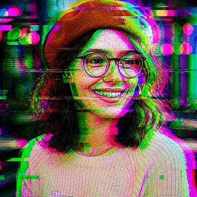 Digital Glitch Modern Art Style Style Transfer Example
