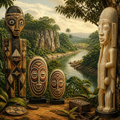 wide landscape with natural scenery — Congo Art Style