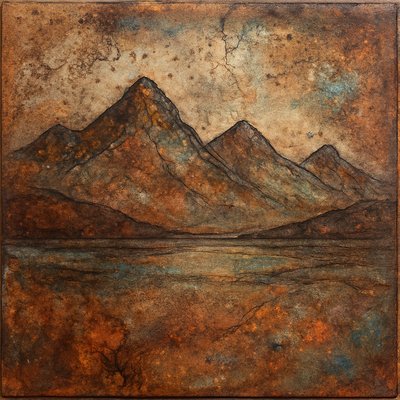 serene landscape with mountains and water