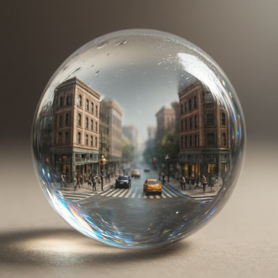 urban street with city activity