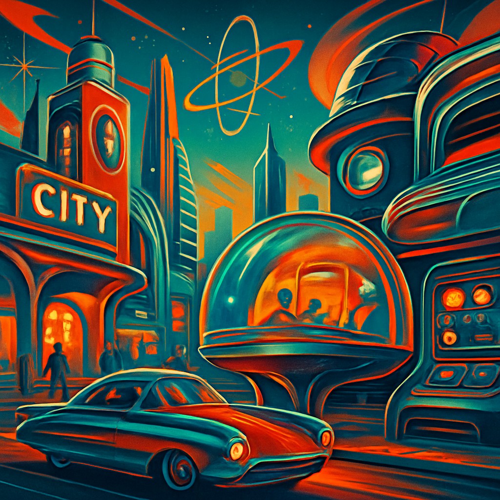 urban street with city activity