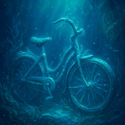 bicyle resting against a wall