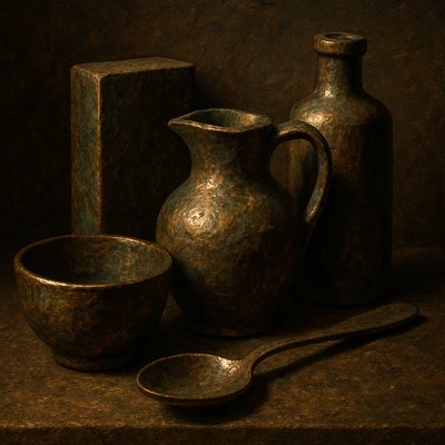 still life with everyday objects