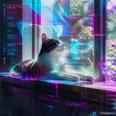 a cat lounging in a sunlit window