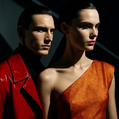 portrait of two people together