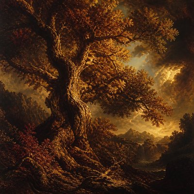 a tree in nature — Baroque Art Style