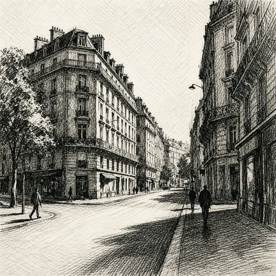Cross-Hatching Drawing Style Style Transfer Example