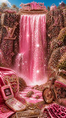 towering waterfall cascading down a cliff
