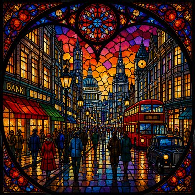 urban street with city activity