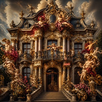 house with front view — Antwerp Baroque Art Style