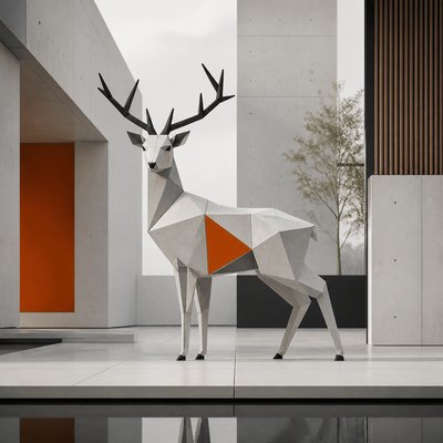 animal standing in natural pose — Modern Architecture Art