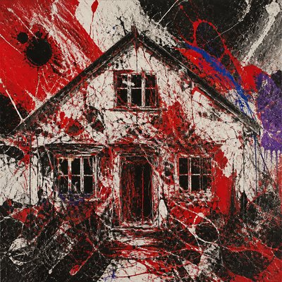 house with front view — Gutai Art Style