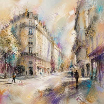 Lyrical Abstraction Art Style Style Transfer Example
