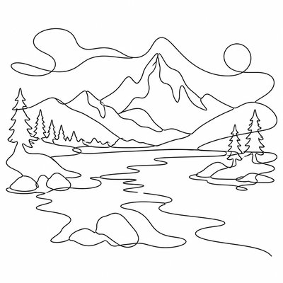 Single Line Minimalism Art Style 2
