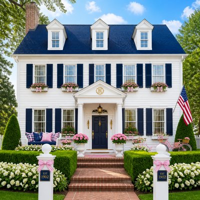 house with front view — Preppy Aesthetic
