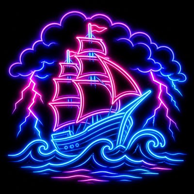 sailing ship on a stormy sea