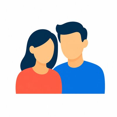 portrait of two people together