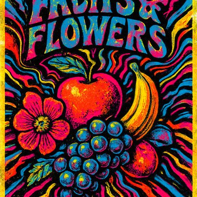 still life arrangement of fruits and flowers