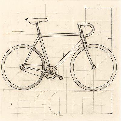 bicyle resting against a wall