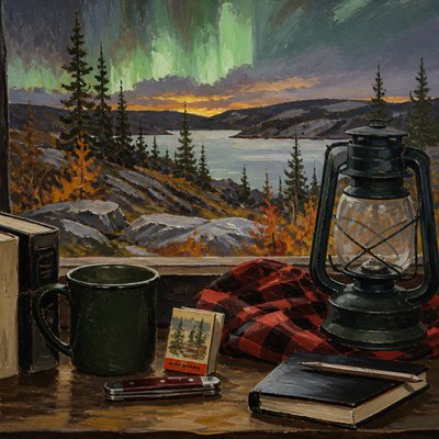 still life with everyday objects — Canadian Art Style