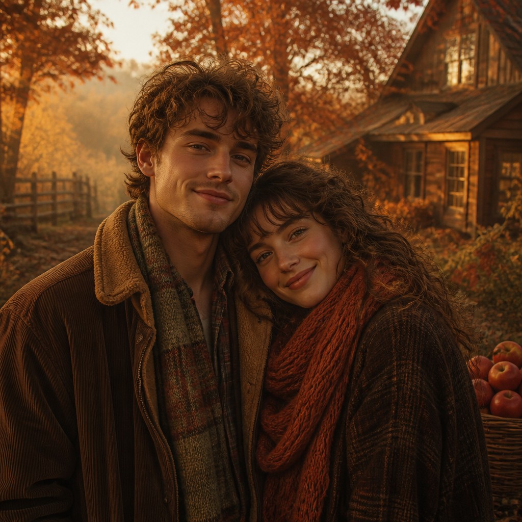 portrait of two people together — Autumncore Aesthetic