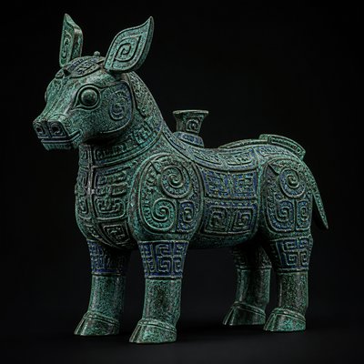 animal standing in natural pose — Ancient Chinese Bronze Art Style