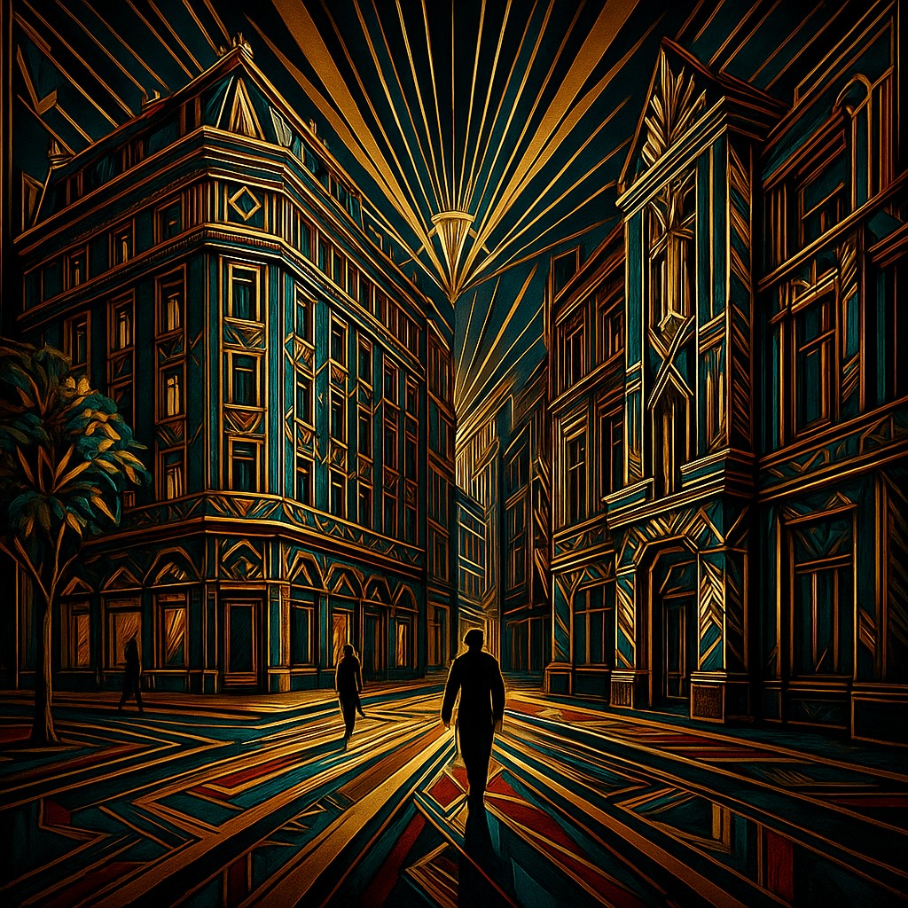 Art Deco Interior Design Style Transfer Example