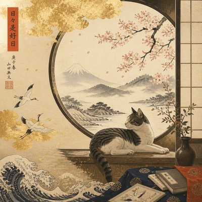 a cat lounging in a sunlit window
