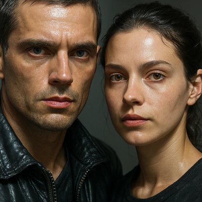 portrait of two people together