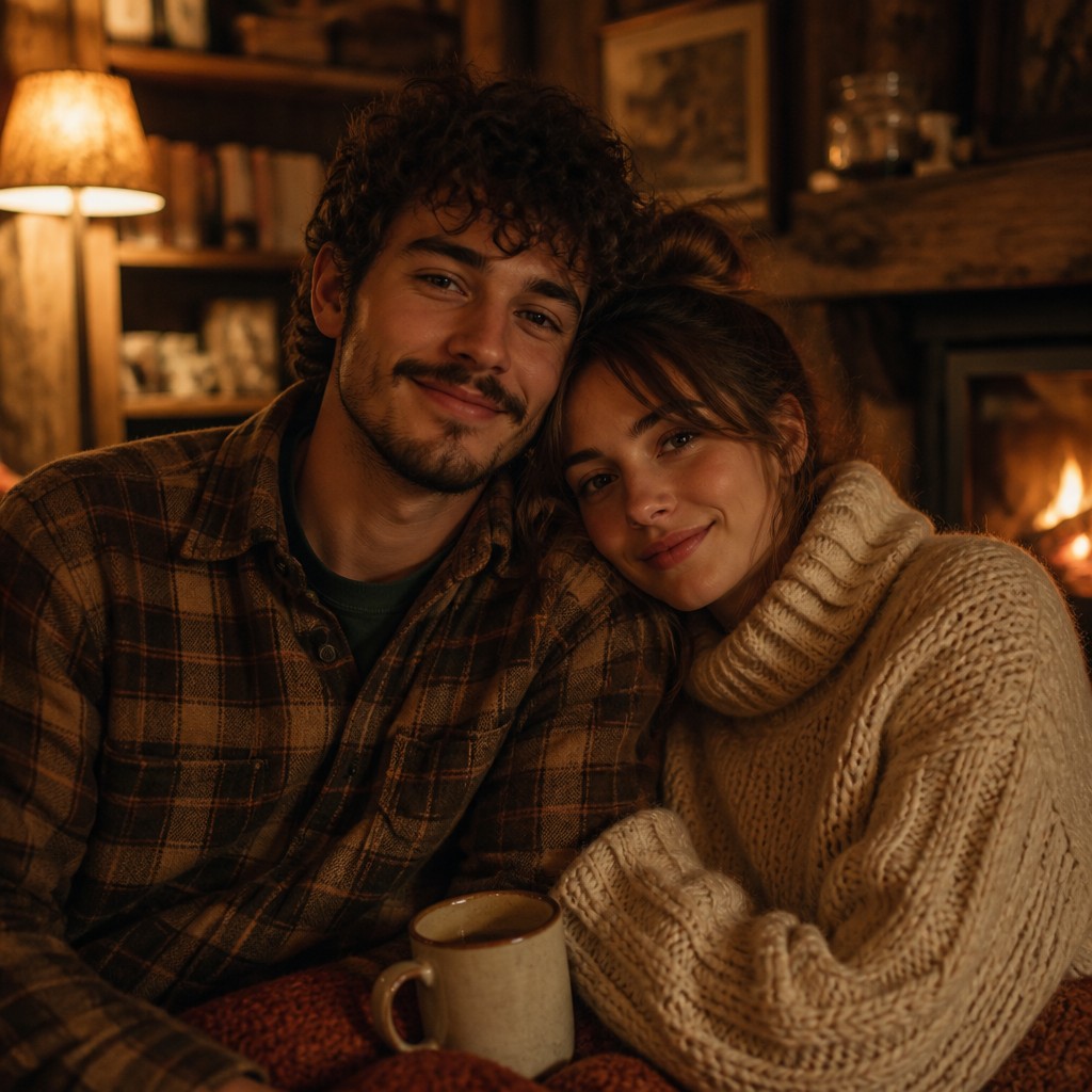 portrait of two people together — Cozycore Aesthetic