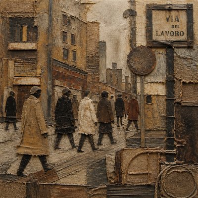 urban street with city activity