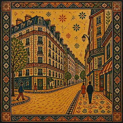 Folk Art Style Style Transfer Example
