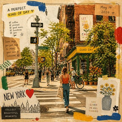 urban street with city activity — Art Hoe Aesthetic