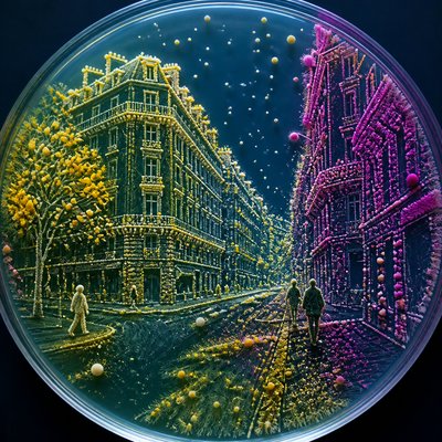 Bacteriological Agar Art Style Transfer Example
