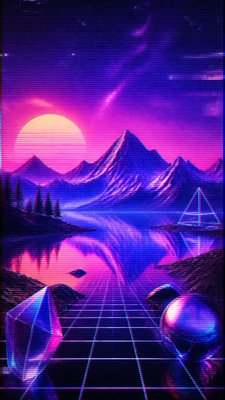 a tranquil mountain lake beneath a starry night sky, no people, no text