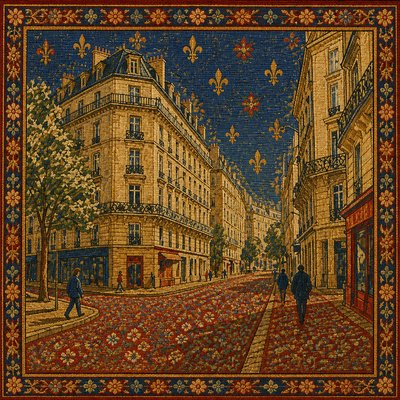 Woven Tapestry Art Style Style Transfer Example