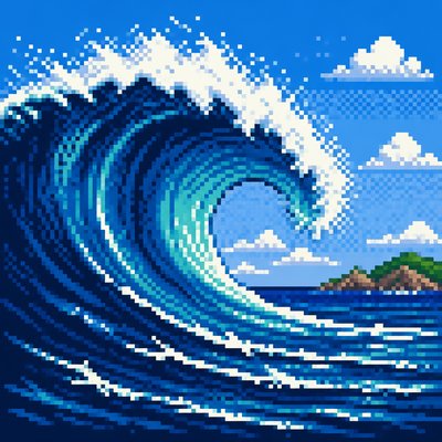 a large ocean wave curling and cresting