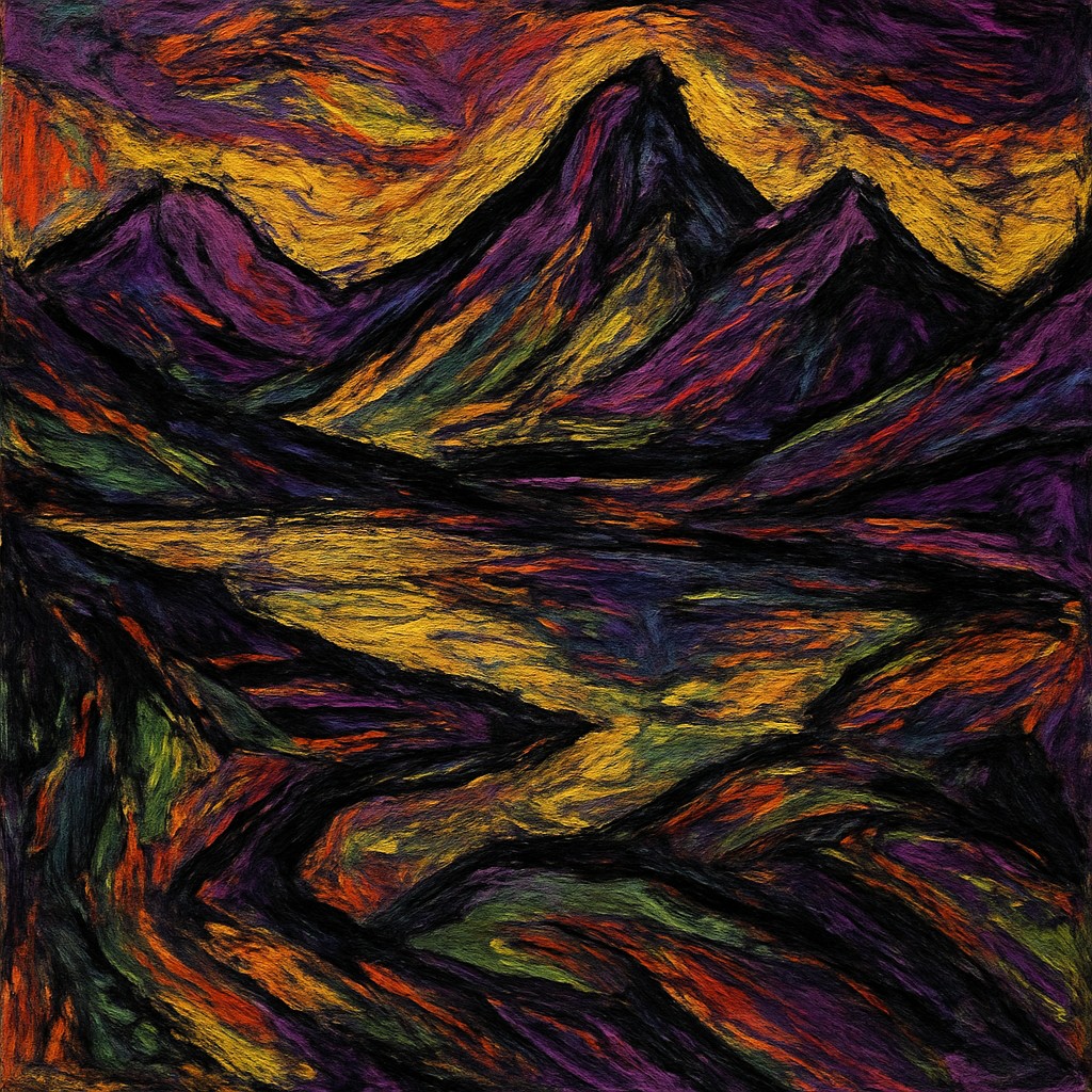 serene landscape with mountains and water