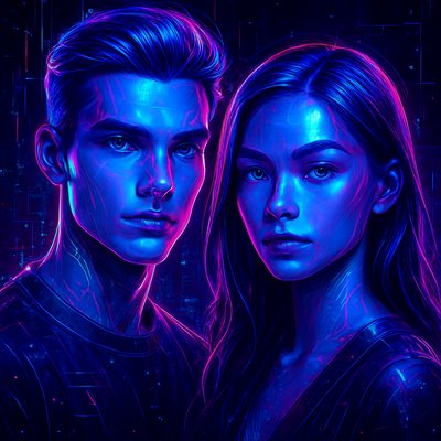 portrait of two people together