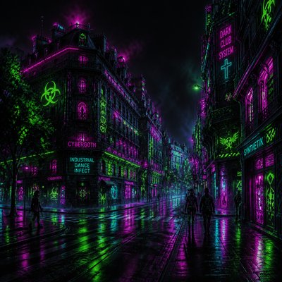 Cybergoth Aesthetic Style Transfer Example