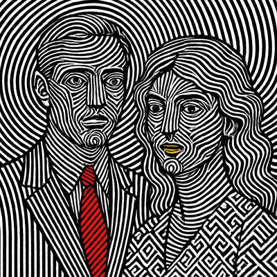 portrait of two people together