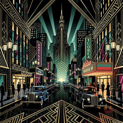 urban street with city activity