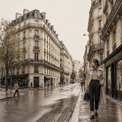 Parisian Chic Fashion Style Style Transfer Example
