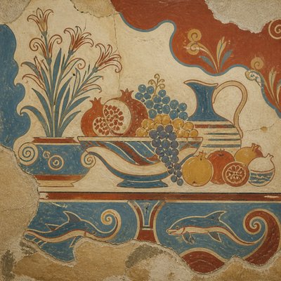 Minoan Fresco Art Style 3