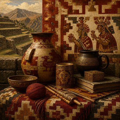 still life with everyday objects — Peruvian Art Style